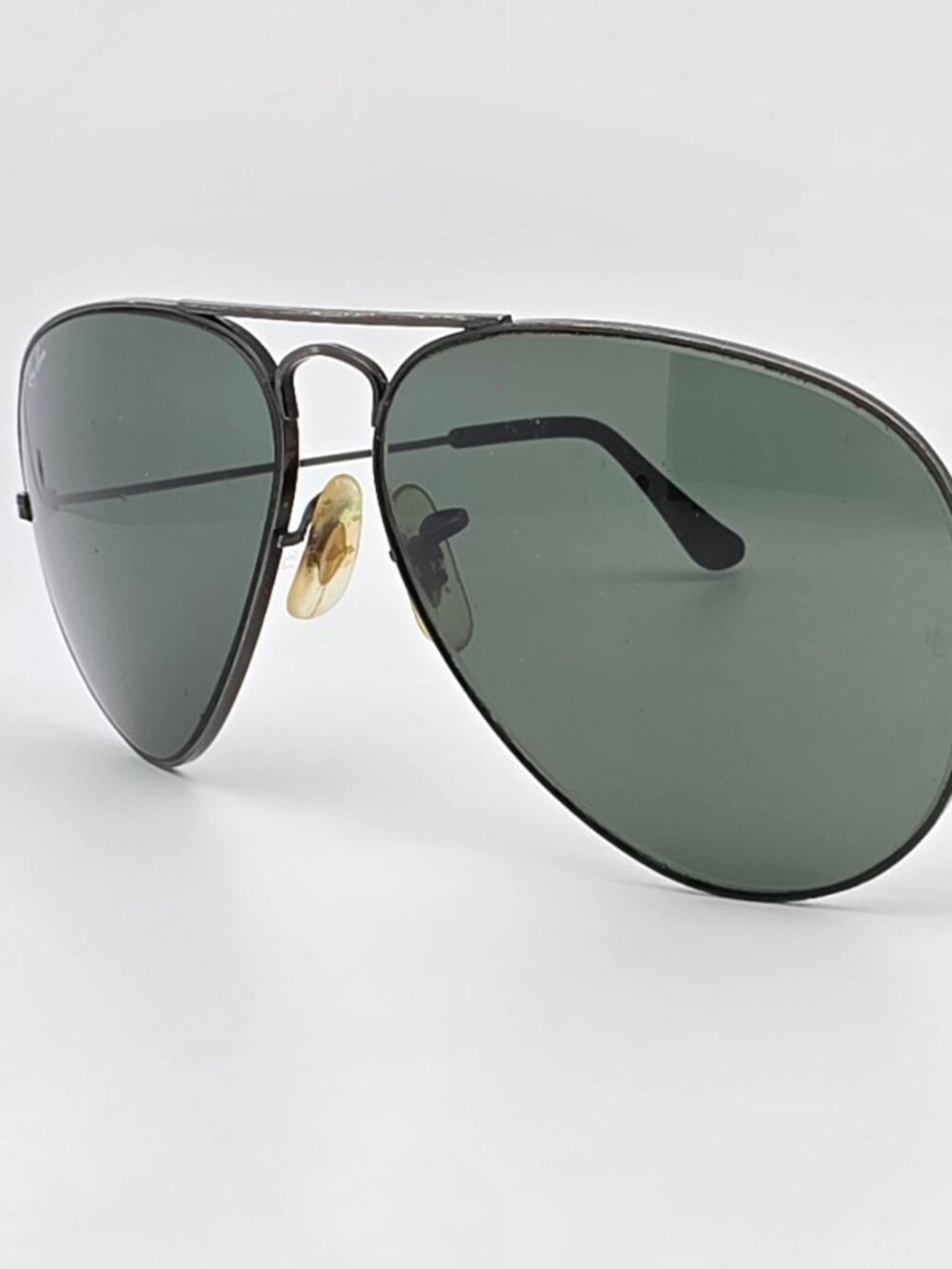Ray-Ban B&L L2823 Black Chrome Frame G-15 Green Glass Aviator Sunglasses 58-14